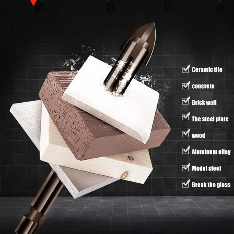 Multifunctional Cross Alloy Drill Bit Tip for Woodwork